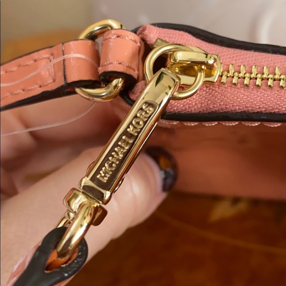 Michael Kors Fulton Wristlet, Peach Patent Leather - Picture 7 of 7